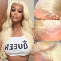 Human Hair Wigs 13x6 Lace Front Wigs Blonde Color 150% Density Body Wave Hair Lace Wigs