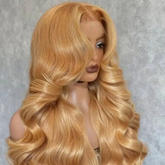 Human Hair Wigs 18 20 22 inch Lace Front Wigs 27# Color 150% Density Body Wave Hair Lace Wig