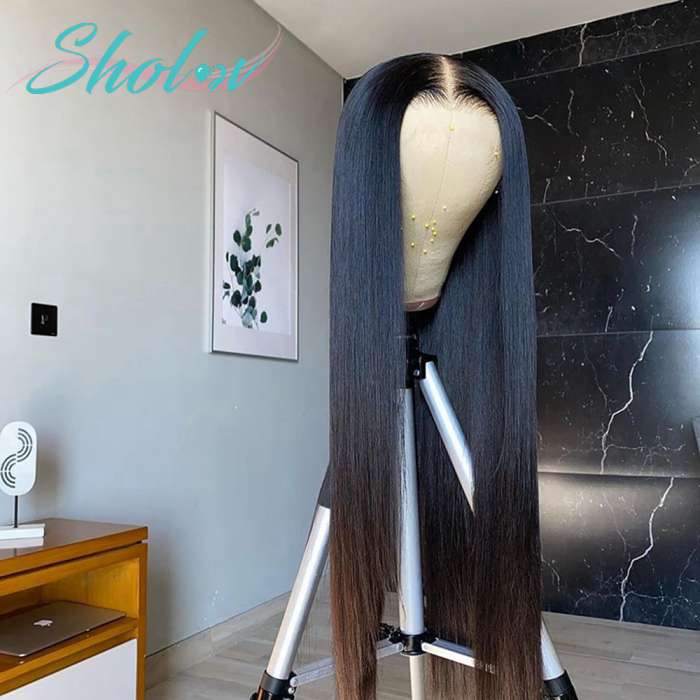 Human Hair Wigs 30 inch HD Lace Front Wigs Natural Color 150% Density Straight Hair Lace Wig