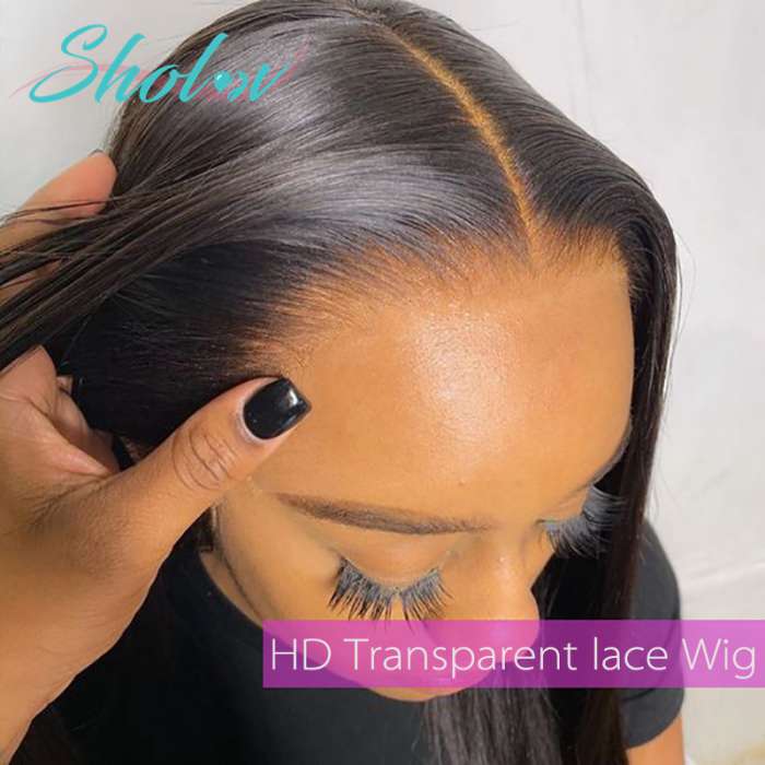 Human Hair Wigs 30 inch HD Lace Front Wigs Natural Color 150% Density Straight Hair Lace Wig