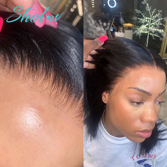 Human Hair Wigs 30 inch HD Lace Front Wigs Natural Color 150% Density Straight Hair Lace Wig