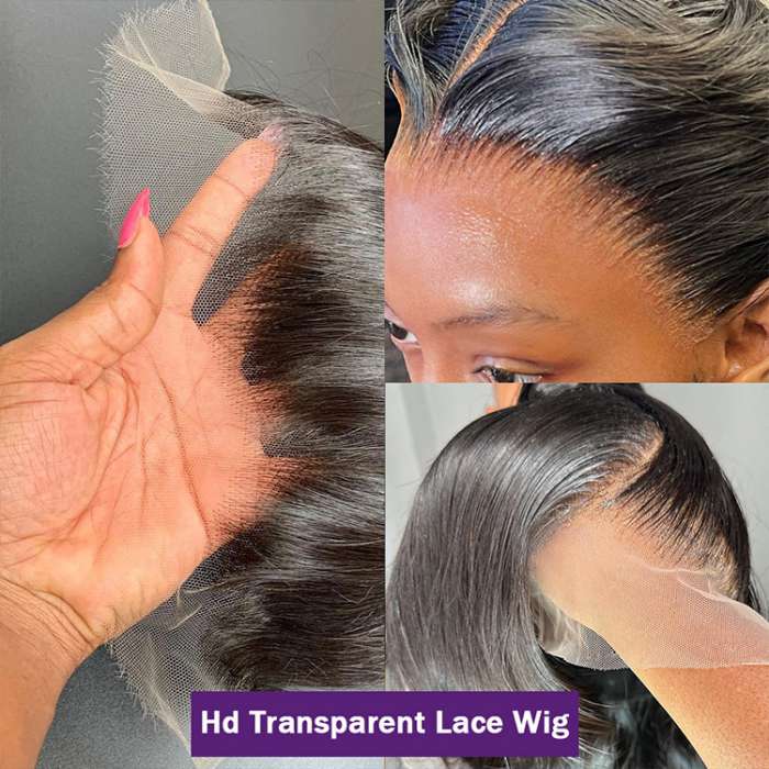 Human Hair Wigs 30 inch HD Lace Front Wigs Natural Color 200% Density Straight Hair Lace Wig